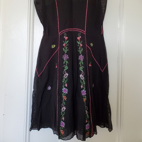 Free People Ruffle Embroidered Mini Dress - Picture 8 of 9